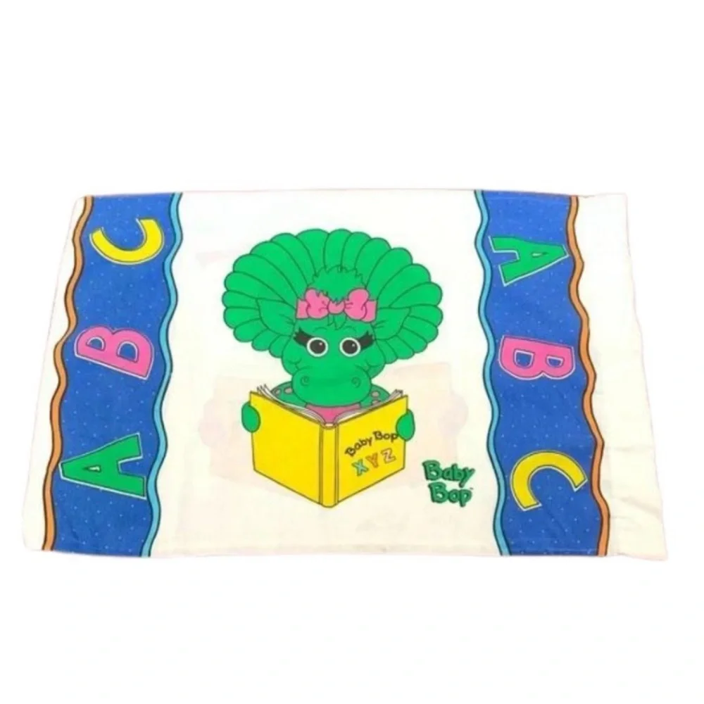 Vintage 1993 Barney and baby bop single pillow case retro nostalgia